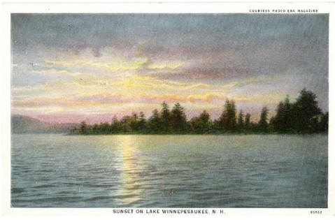 Postcard from 1934 showing Lake Winnepesaukee